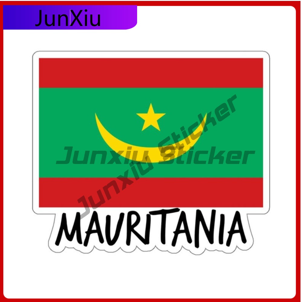 Mauritania Flag Travel Sticker - Travel Accessories Car ulasan dan harga
