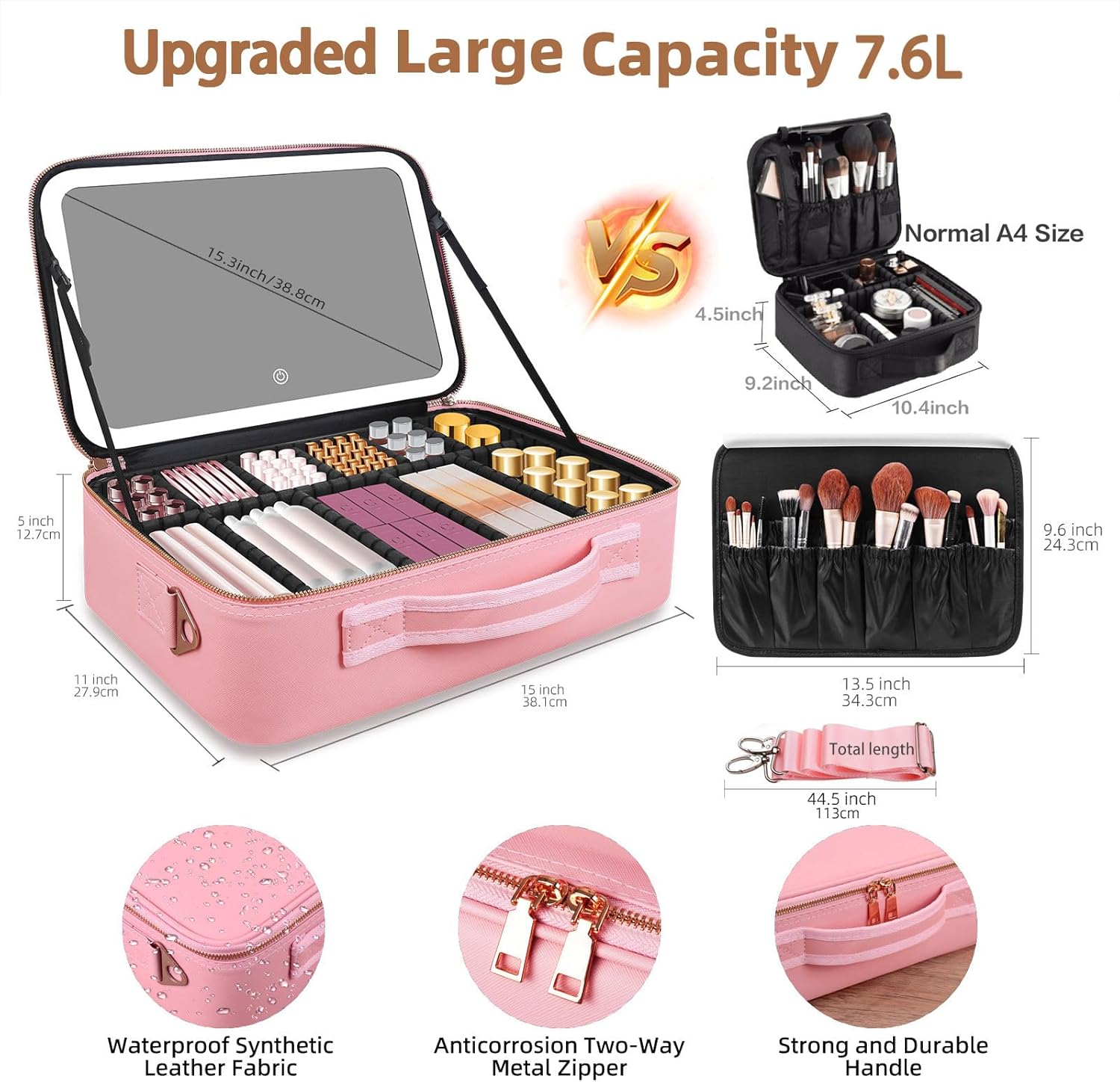 Large Capacity Makeup Bag 15'' - Travel Accessories Toiletries ulasan dan harga