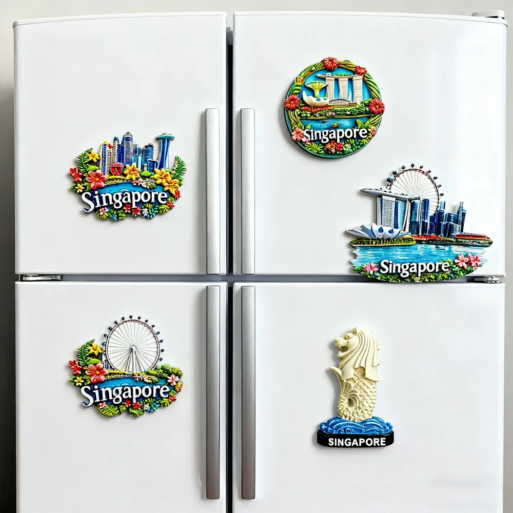 1PC Singapore Fridge Magnets,  - Travel Accessories Singapore ulasan dan harga