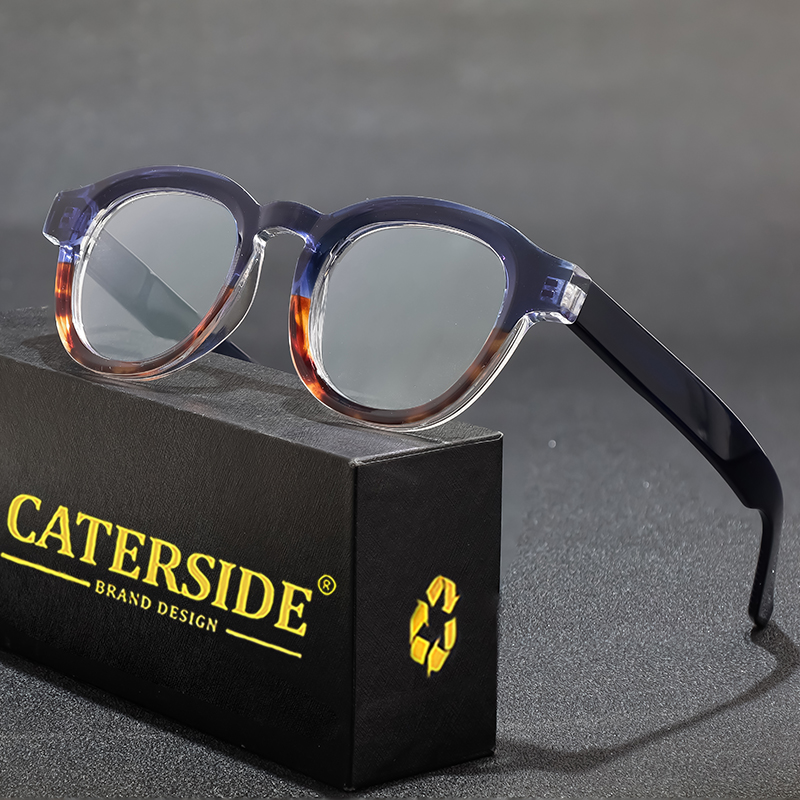 CATERSIDE Round Glasses Frame  - Travel Reading Accessories ulasan dan harga