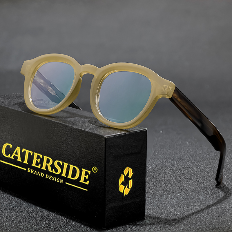 CATERSIDE Round Glasses Frame  - Travel Reading Accessories ulasan dan harga