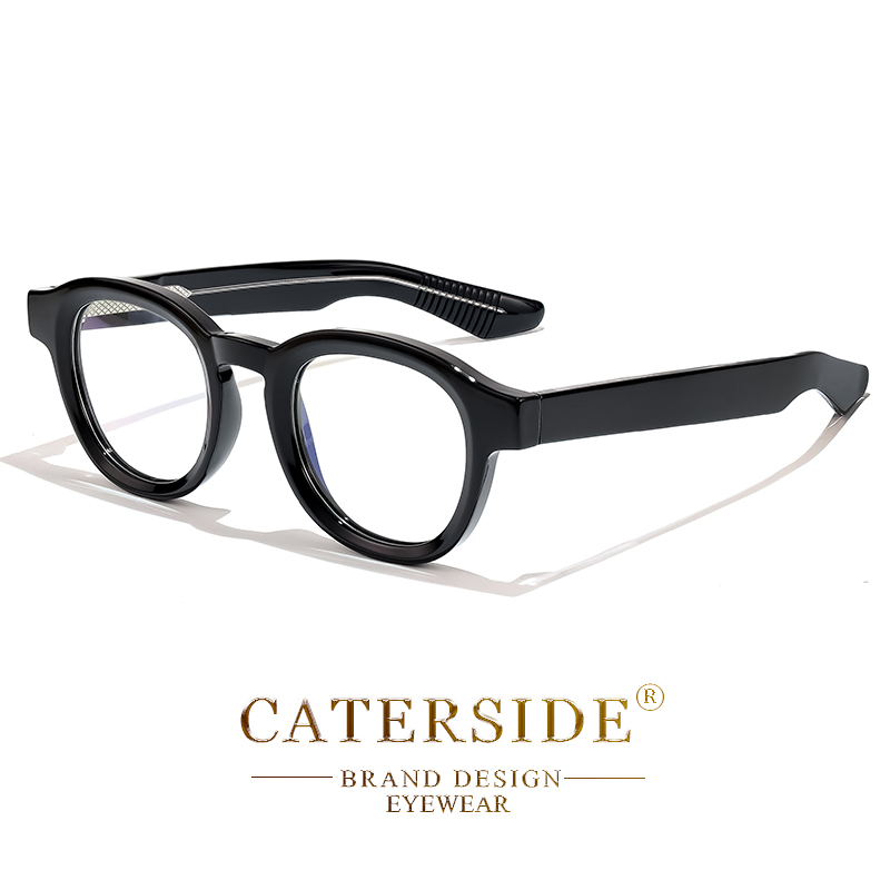 CATERSIDE Round Glasses Frame  - Travel Reading Accessories ulasan dan harga