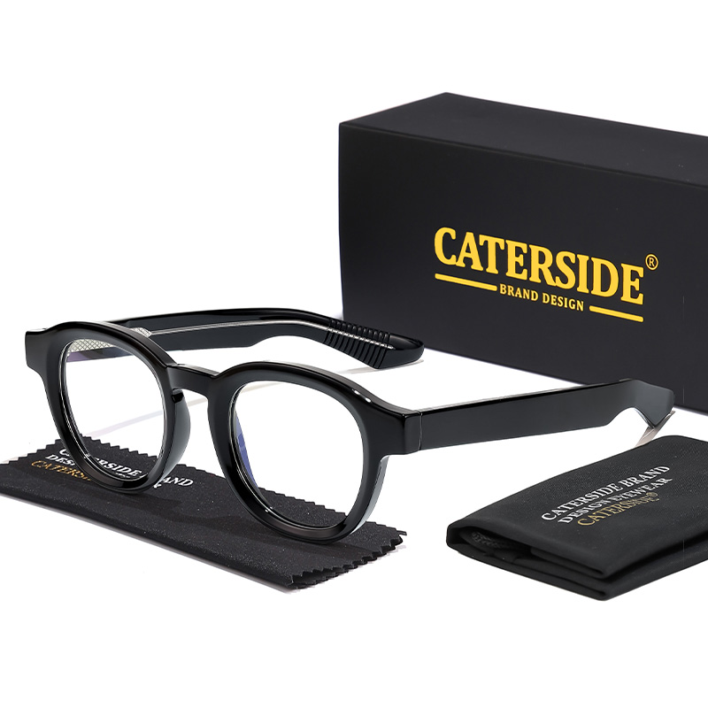 CATERSIDE Round Glasses Frame  - Travel Reading Accessories ulasan dan harga
